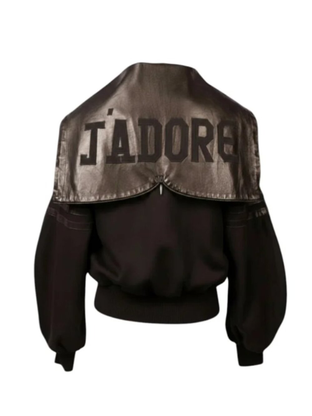 DIOR X JOHN GALLIANO J'ADORE HOODED BLACK LETTERMAN BOMBER JACKET US 4 PRELOVED